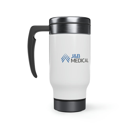 Stainless Steel Travel Mug with Handle, 14oz - J&B Medical