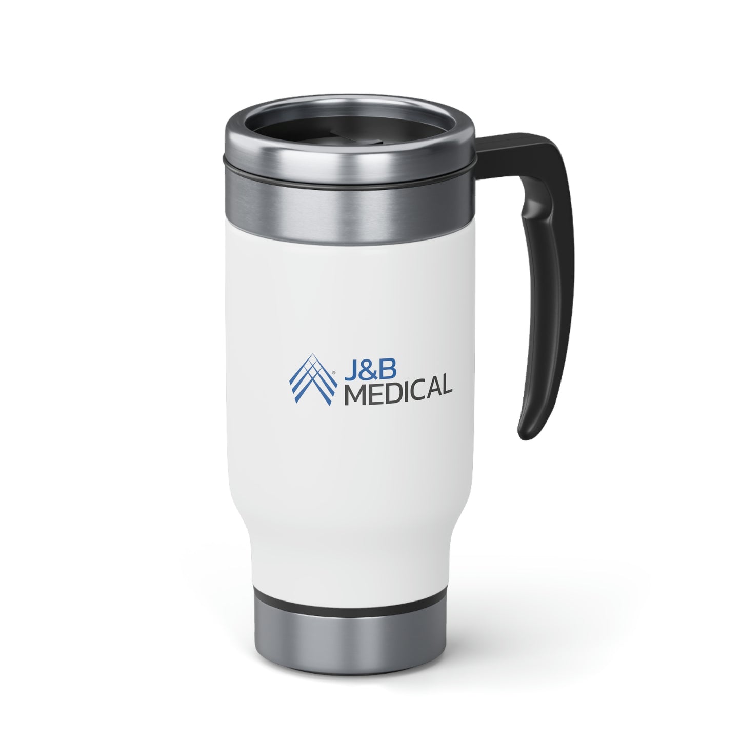 Stainless Steel Travel Mug with Handle, 14oz - J&B Medical