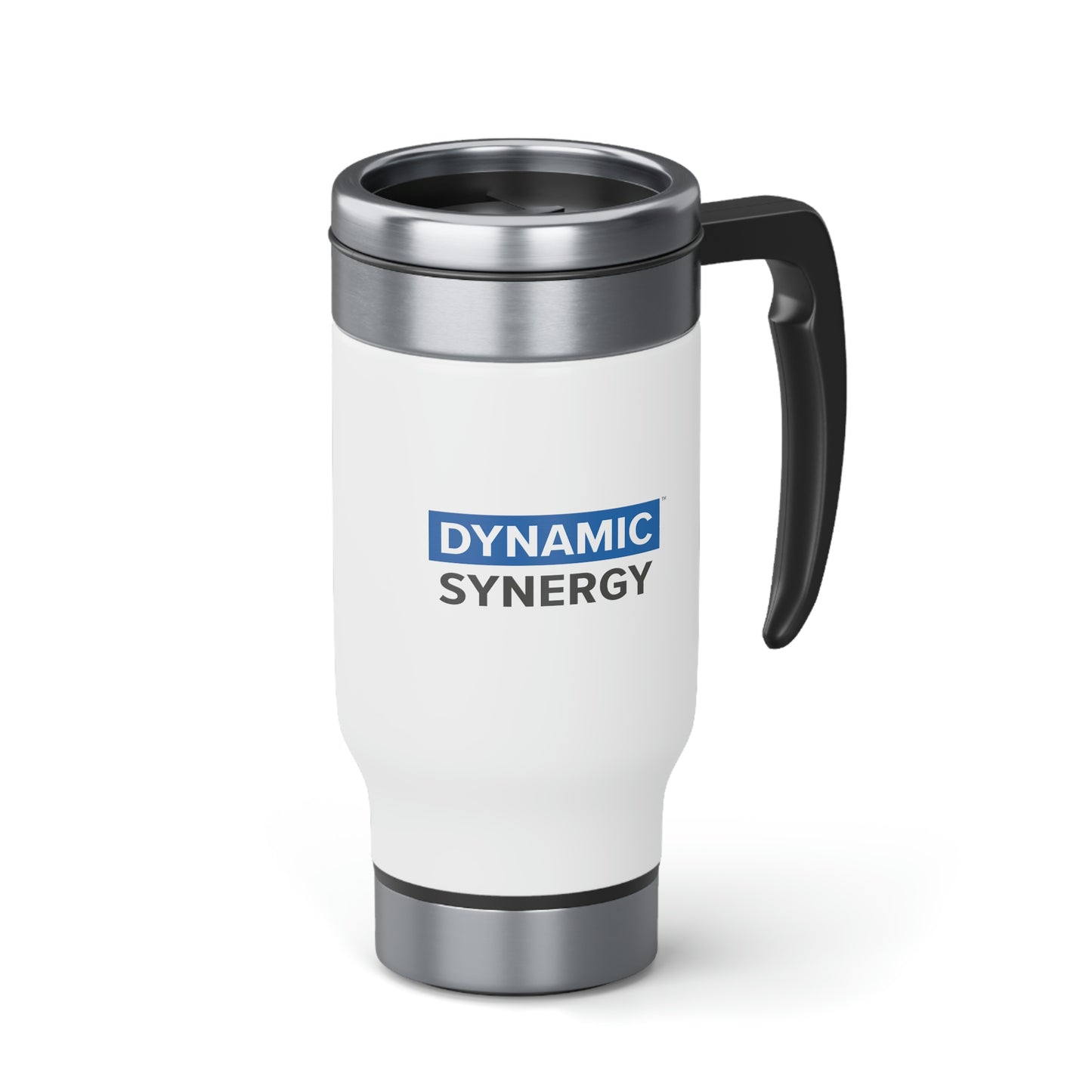 Stainless Steel Travel Mug with Handle, 14oz - Dynamic Synergy