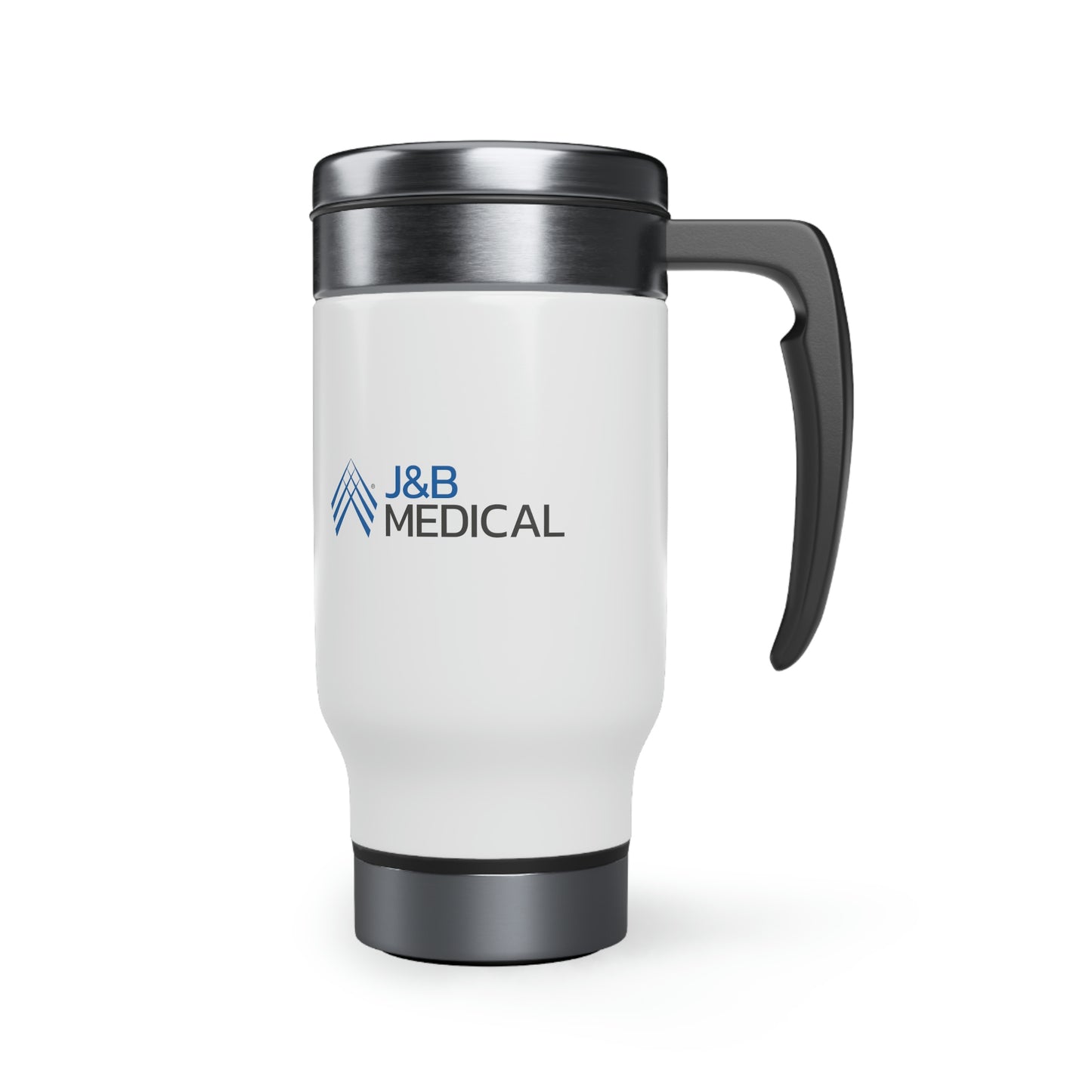 Stainless Steel Travel Mug with Handle, 14oz - J&B Medical