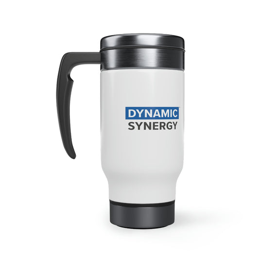 Stainless Steel Travel Mug with Handle, 14oz - Dynamic Synergy