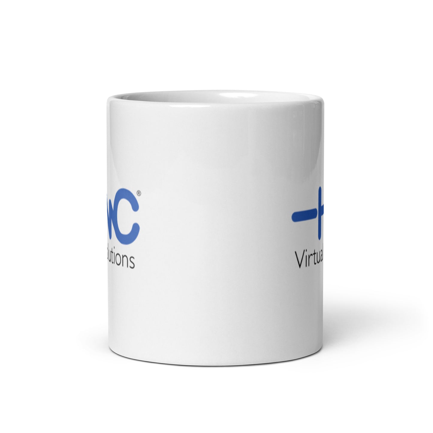 White glossy mug